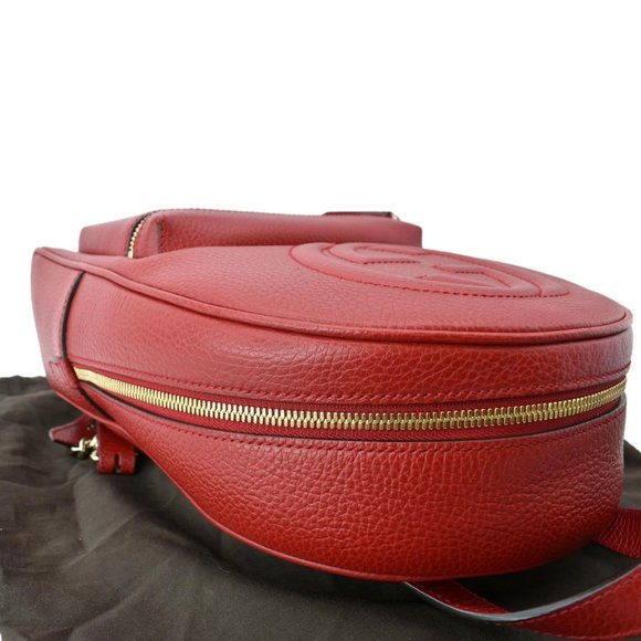 GUCCI  Soho Leather Chain Backpack Red - Picture 5 of 13